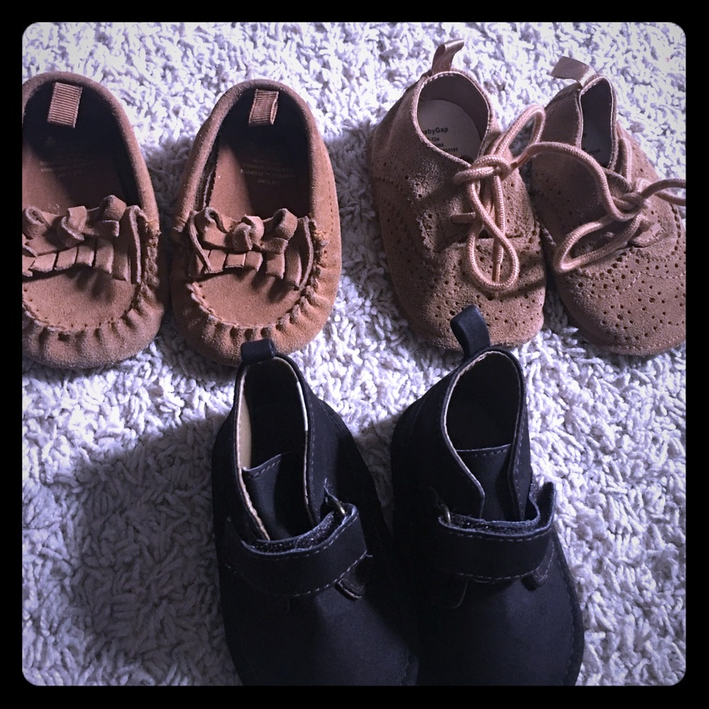 3 Pairs of Infant Shoes Size 6-12 months