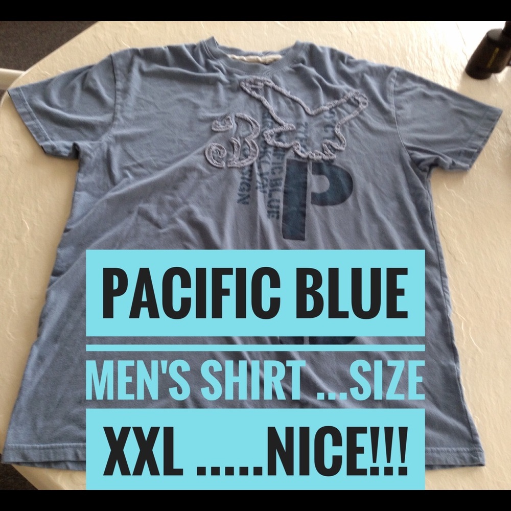 Pacific Blue Men's Short Sleeve Shirt....Size XXL