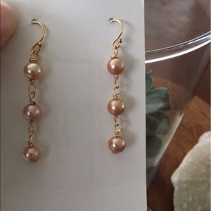 fresh water pearl & gold filled earrings