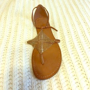 Gold & Brown Sandals