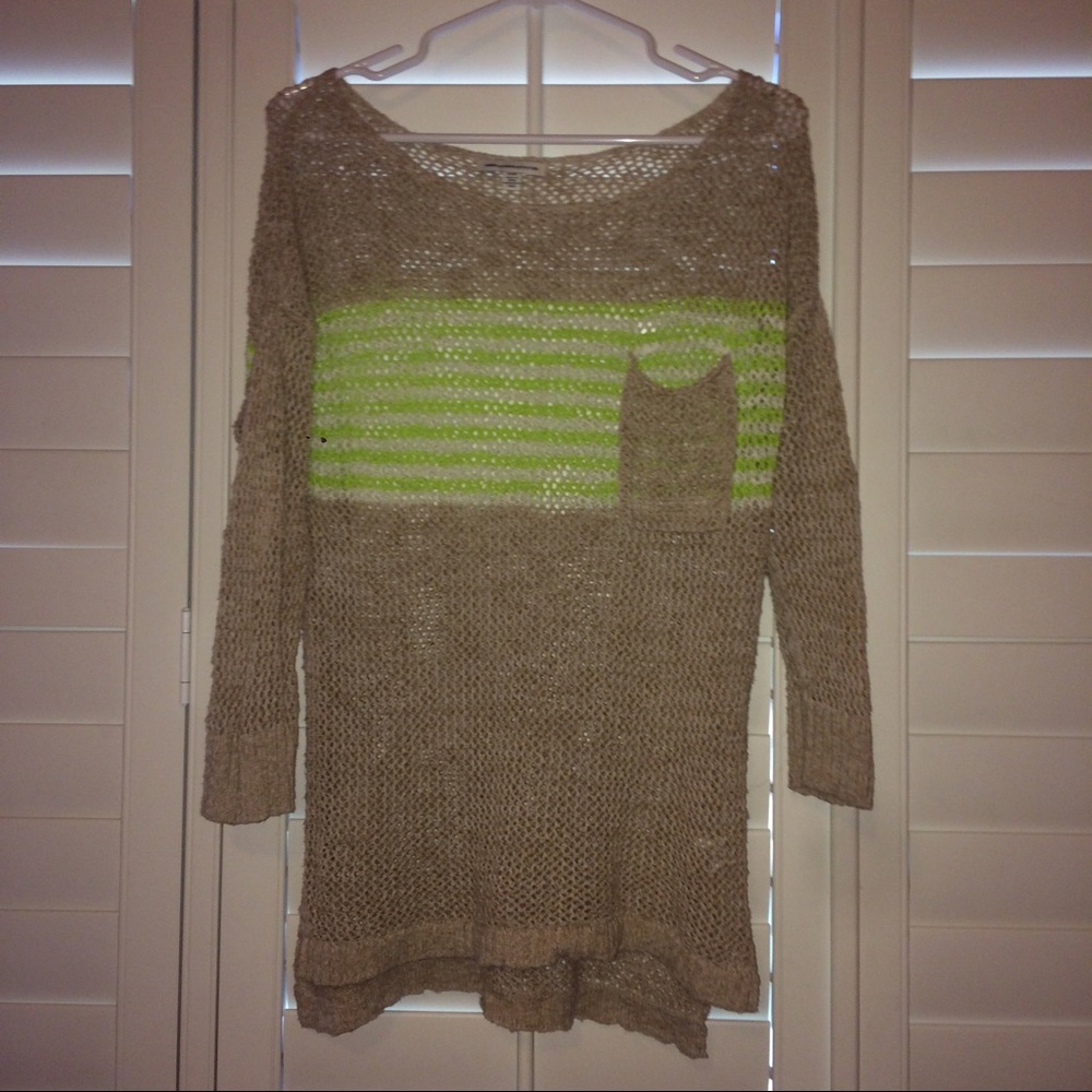 Tan striped sweater