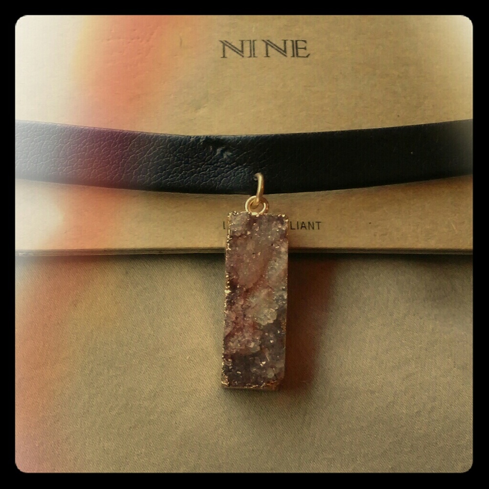Faux leather 1 1/2 inch amber brn color charm