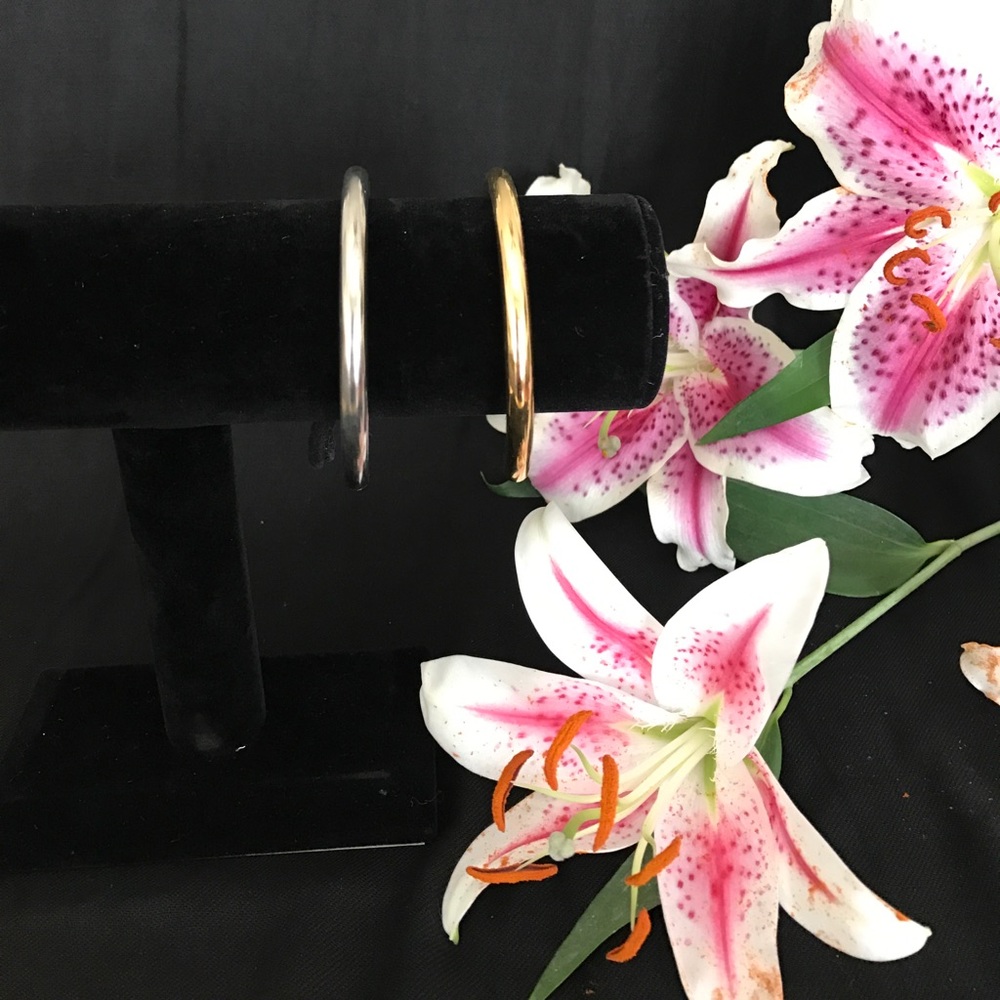 Brass and leather bracelet set