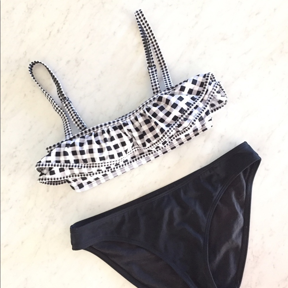 Black & White Bikini Top