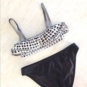 Black & White Bikini Top