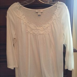 Loft white detailed top