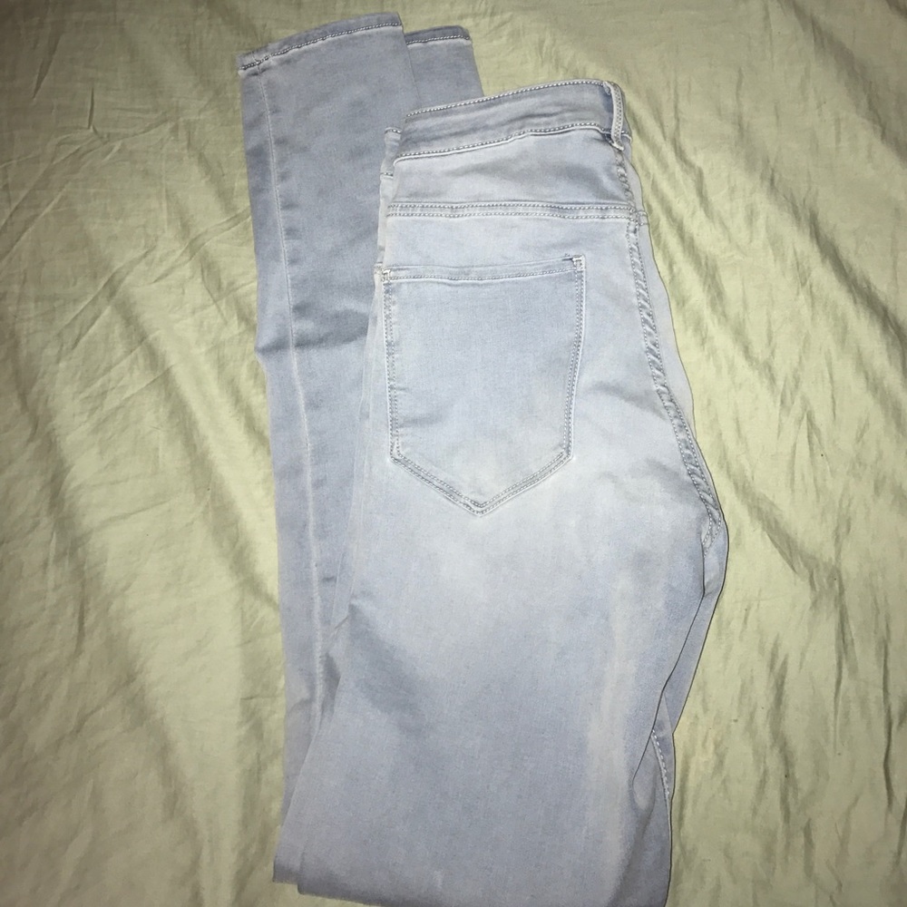 h&m super skinny jeggings - light wash