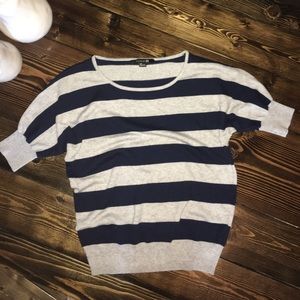 Forever 21 Navy + Gray Striped Sweater