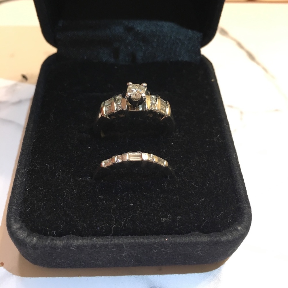 Diamond Platinum Wedding Ring & Band!!