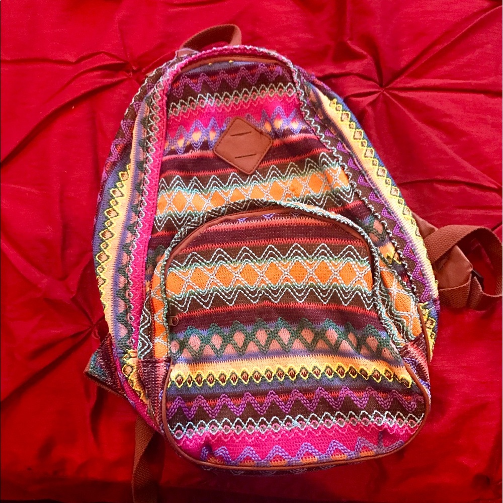 Multi colored backpack