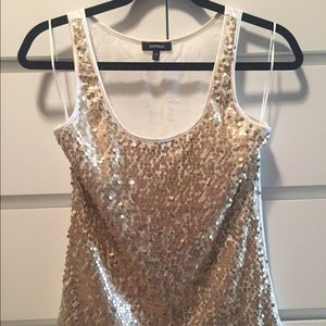 Gold sequined top