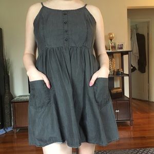 Plus size gray denim dress, forever 21+, 1X🖤