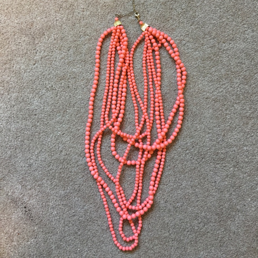 Coral statement necklace