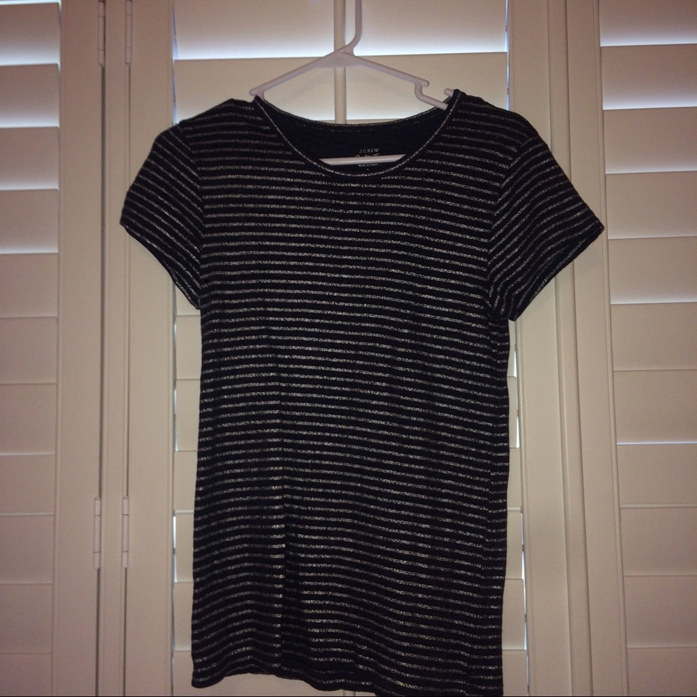Navy blue striped top