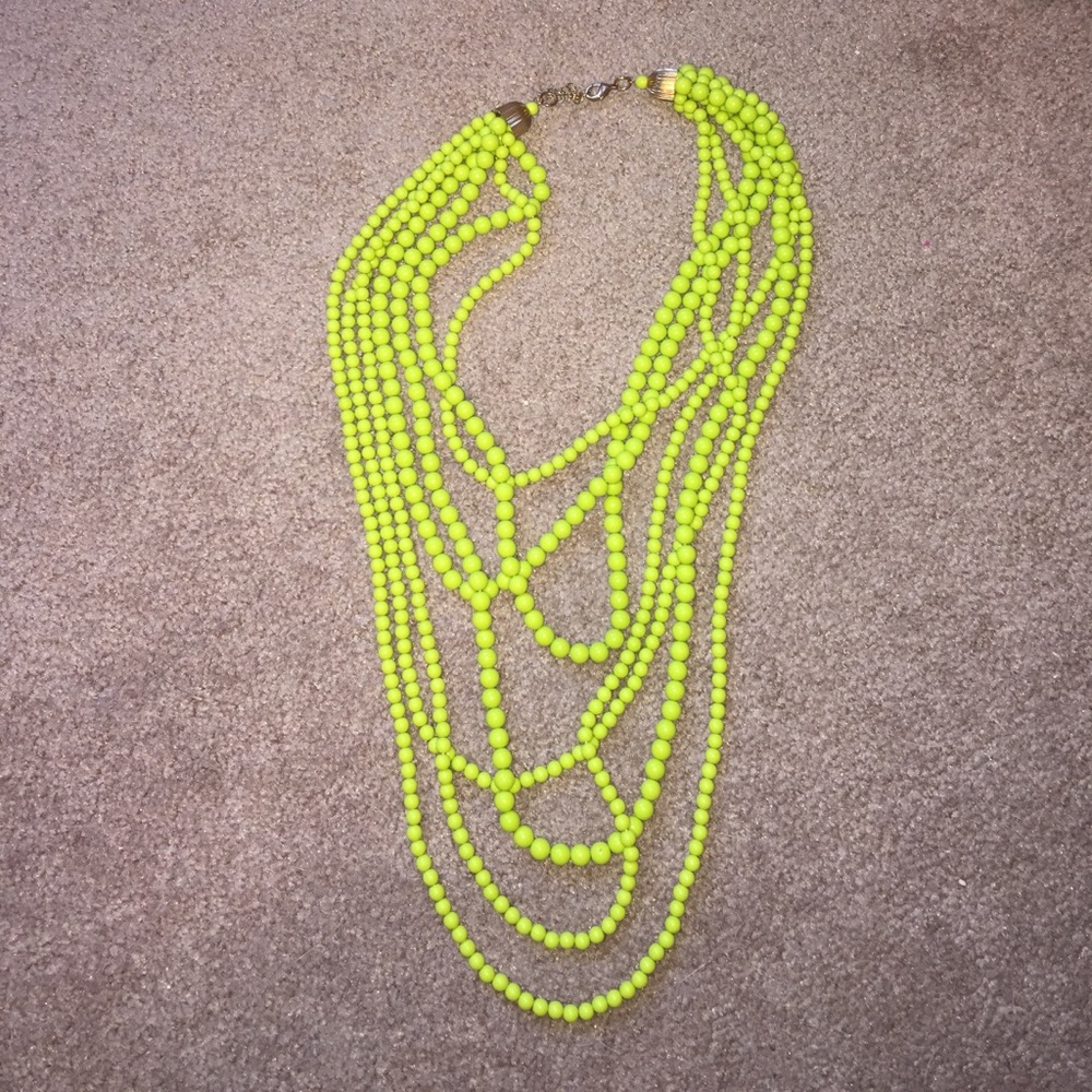 Lime green statement necklace