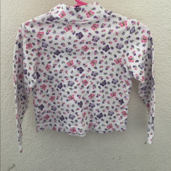Girl's long sleeve top size 4 floral and butterfly - Picture 2 of 3