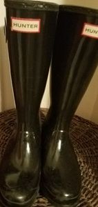 Girls Hunter Original Glossy Tall Rainboots