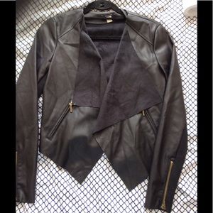 Leather and suede jacket