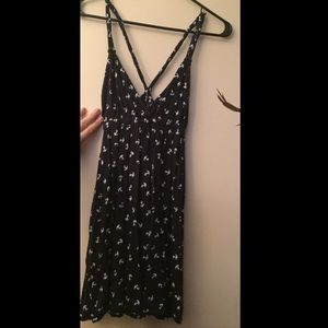 Navy blue cross-back anchor dress