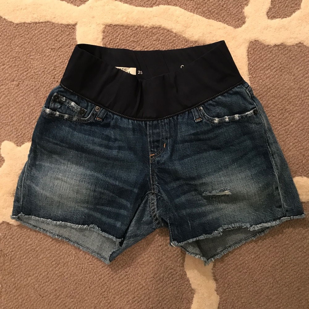 Gap Maternity Distressed Denim Shorts