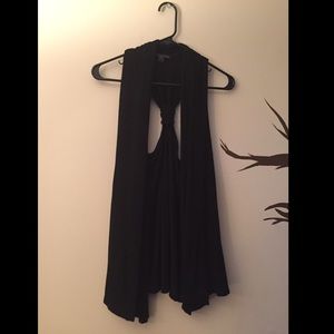 Black sleeveless sweater