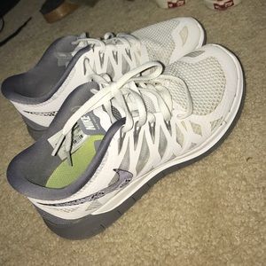 White Nike Free Run Sneakers
