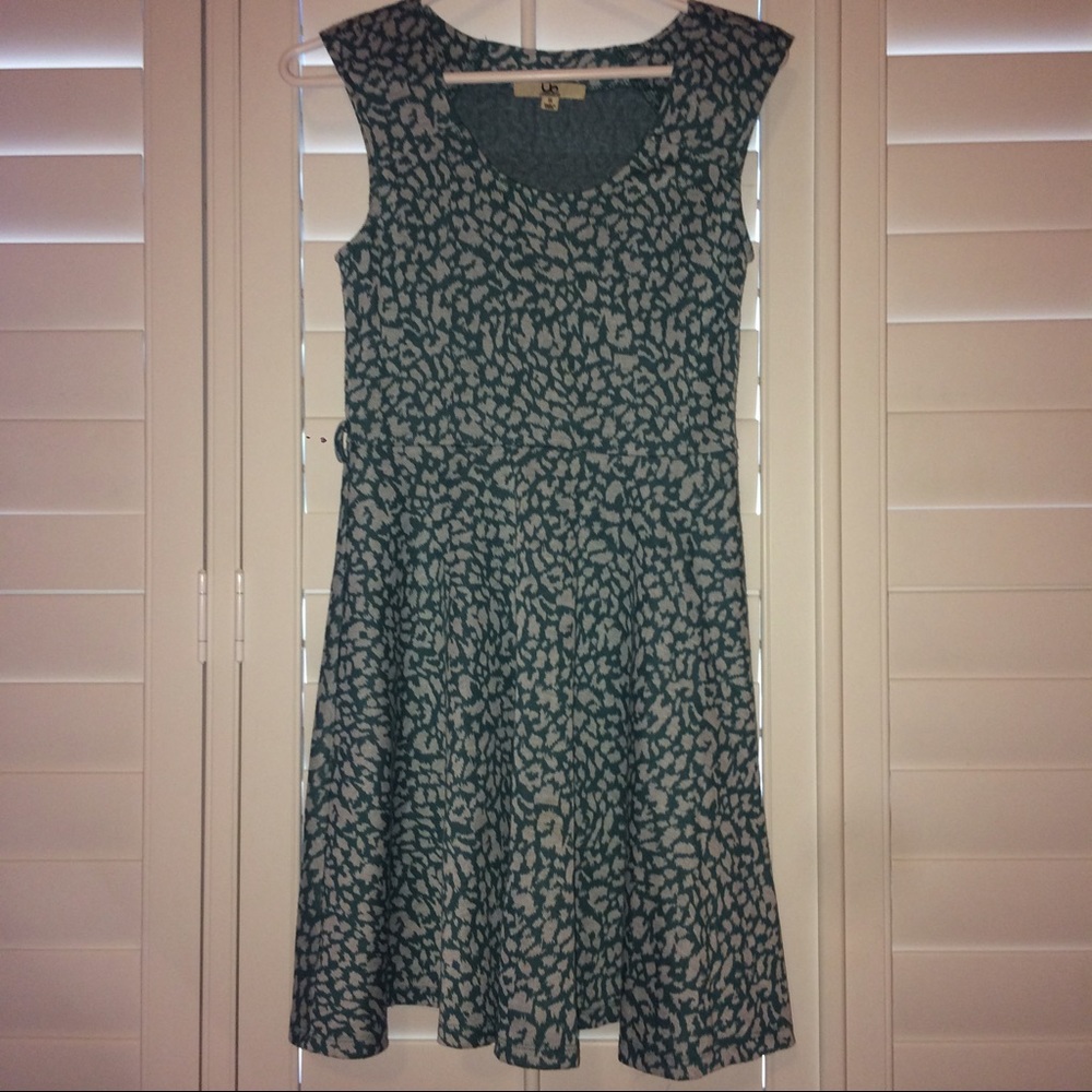 Teal cheetah print dress