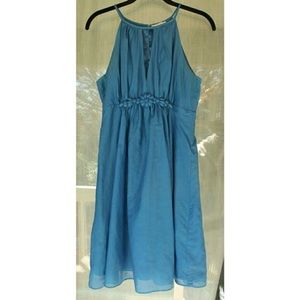 blue jeweled detail dress