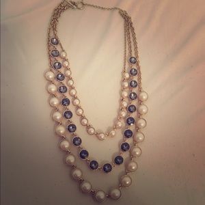 Pearl jewel statement necklace
