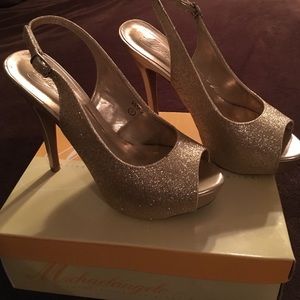 Michael Angelo glitter platform heels