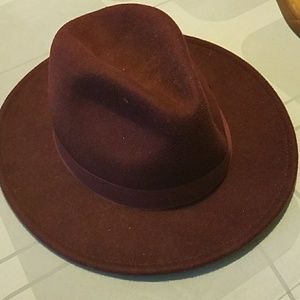 Men's wide brim fedora hat