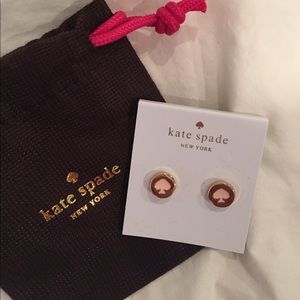 Kate spade gold and blush stud earrings. NEW