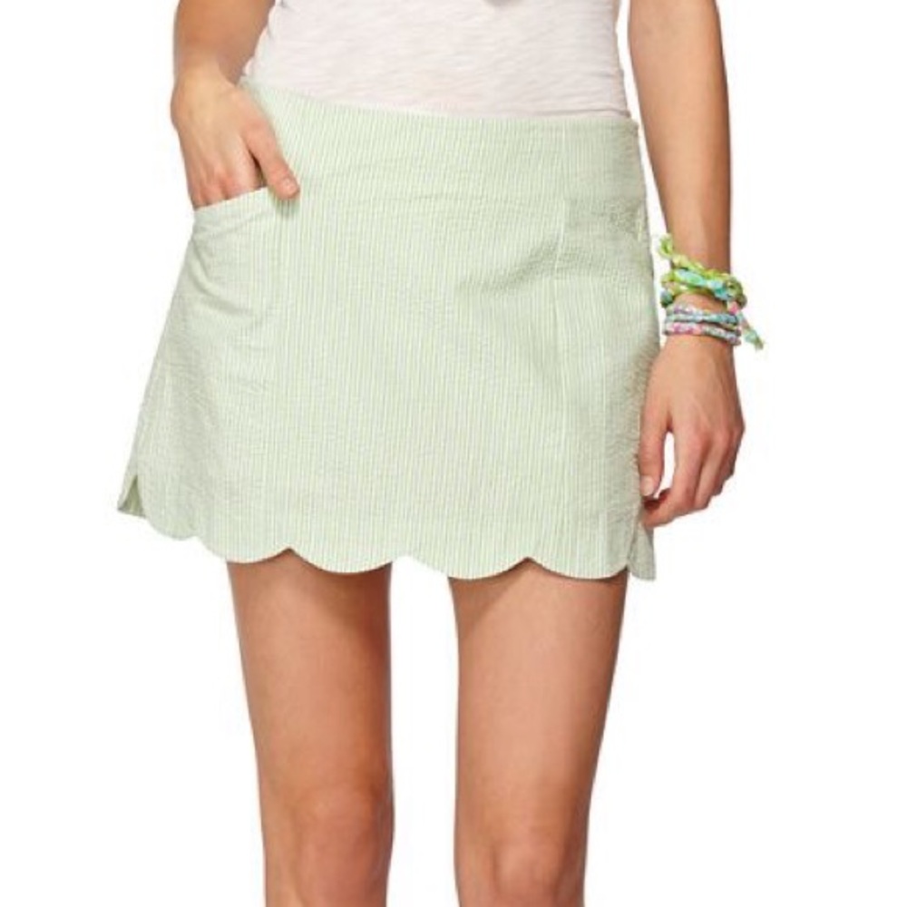 Lily Pulitzer Seersucker Scallop Skirt