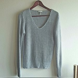 Joie Light Grey Linen Sweater