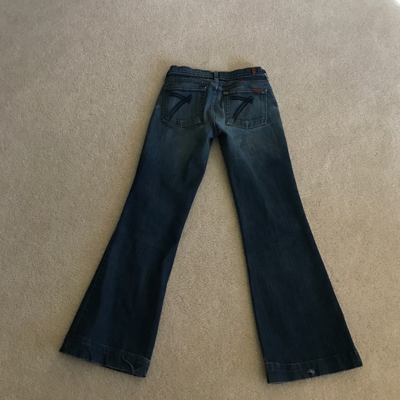7 for all mankind famous dojo wide leg denim sz 27 - Picture 2 of 4