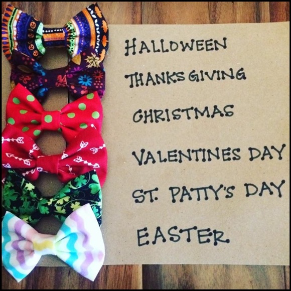 handmade  Other - Handmade holiday fabric bows