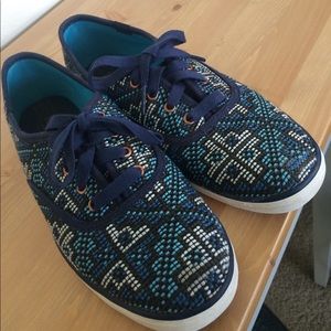 Keds Blue Needlepoint