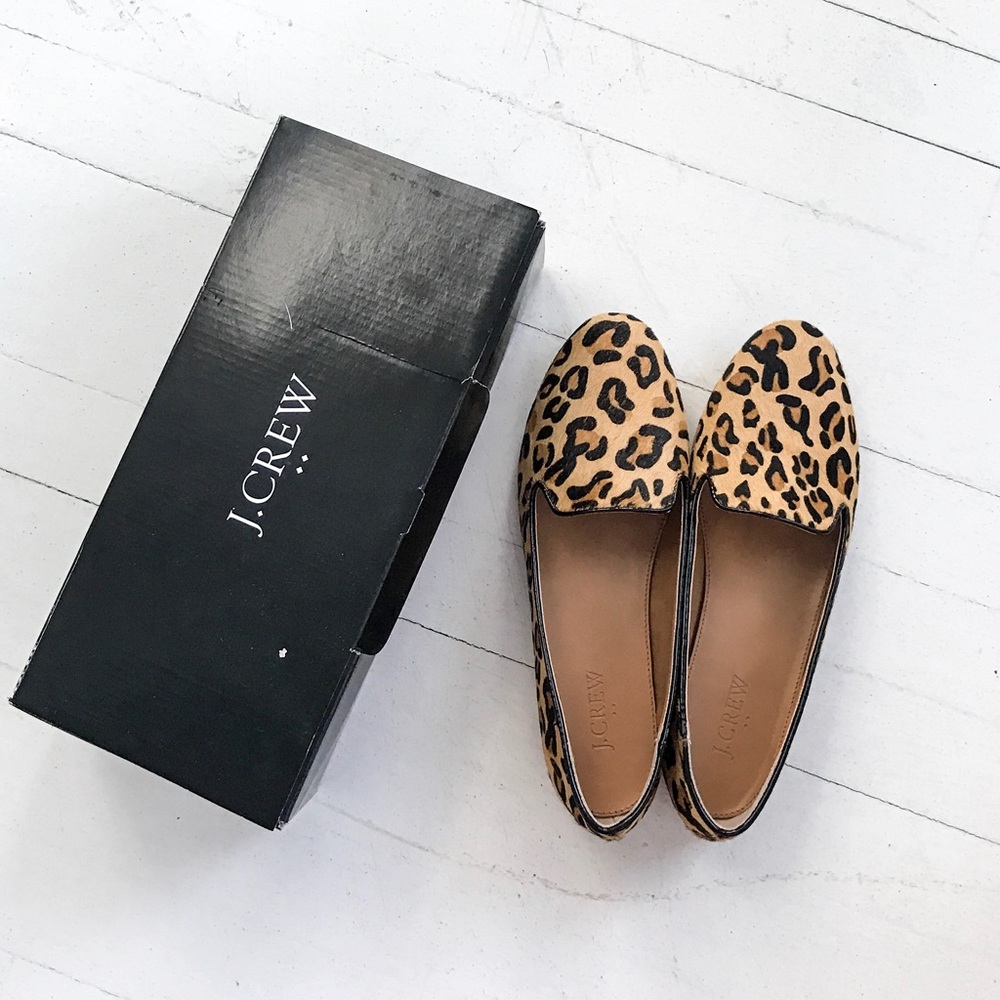 J. Crew leopard hair loafers/flats NWT never worn