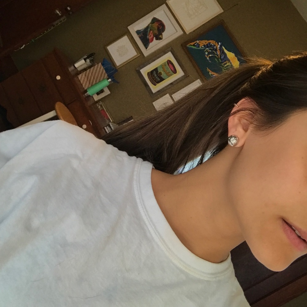 AUTHENTIC Tory Burch Silver Stud Earrings