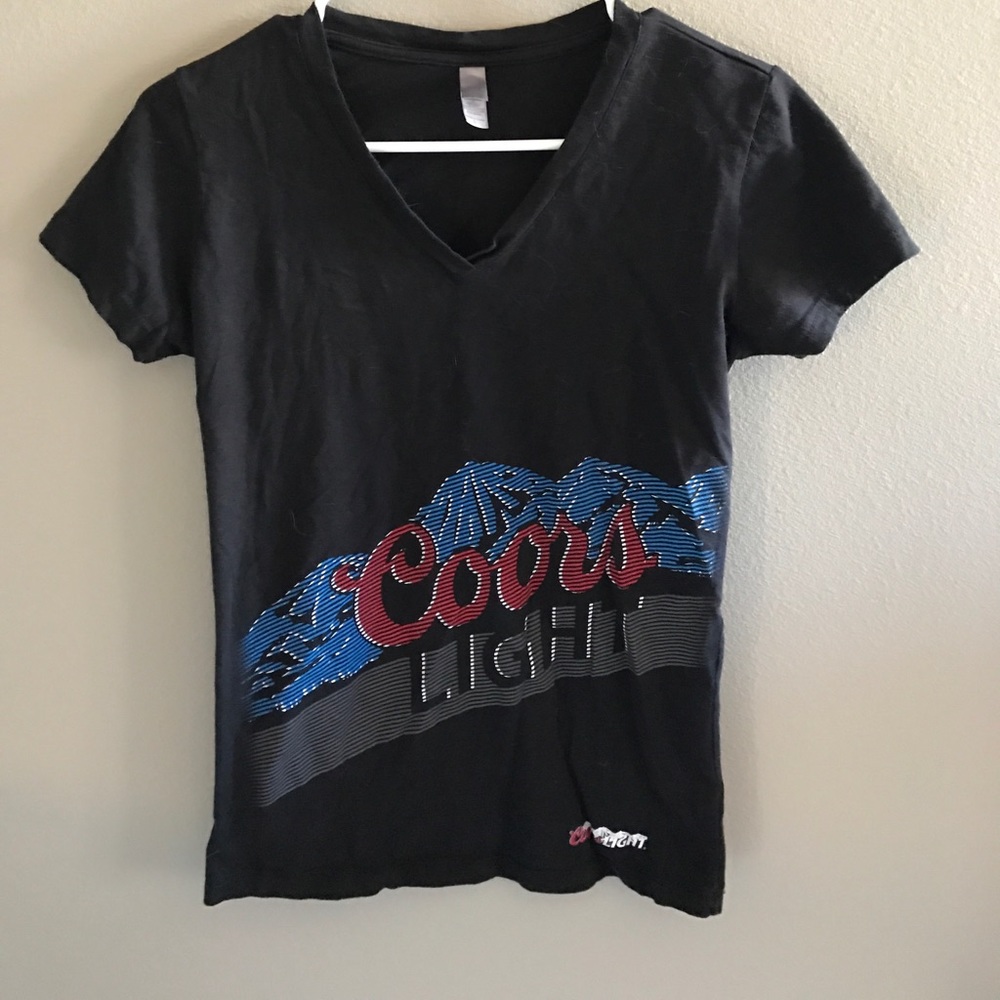 Coors Light Black V neck shirt