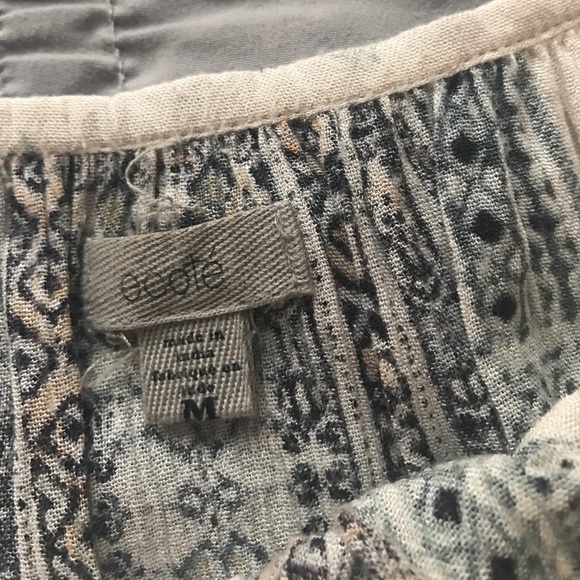 Ecote Pom Pom Trim Cold Shoulder Blouse - Picture 6 of 7