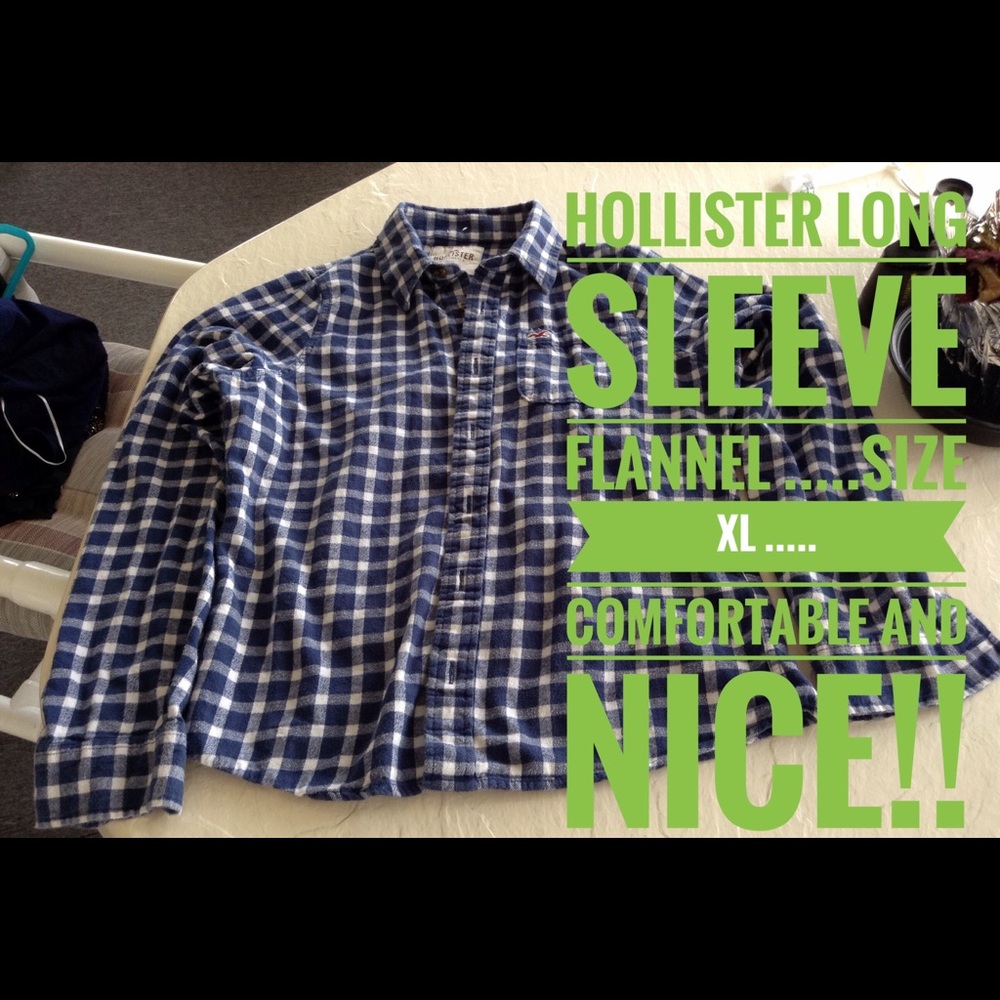 Hollister long sleeve flannel Size XL Super Cute