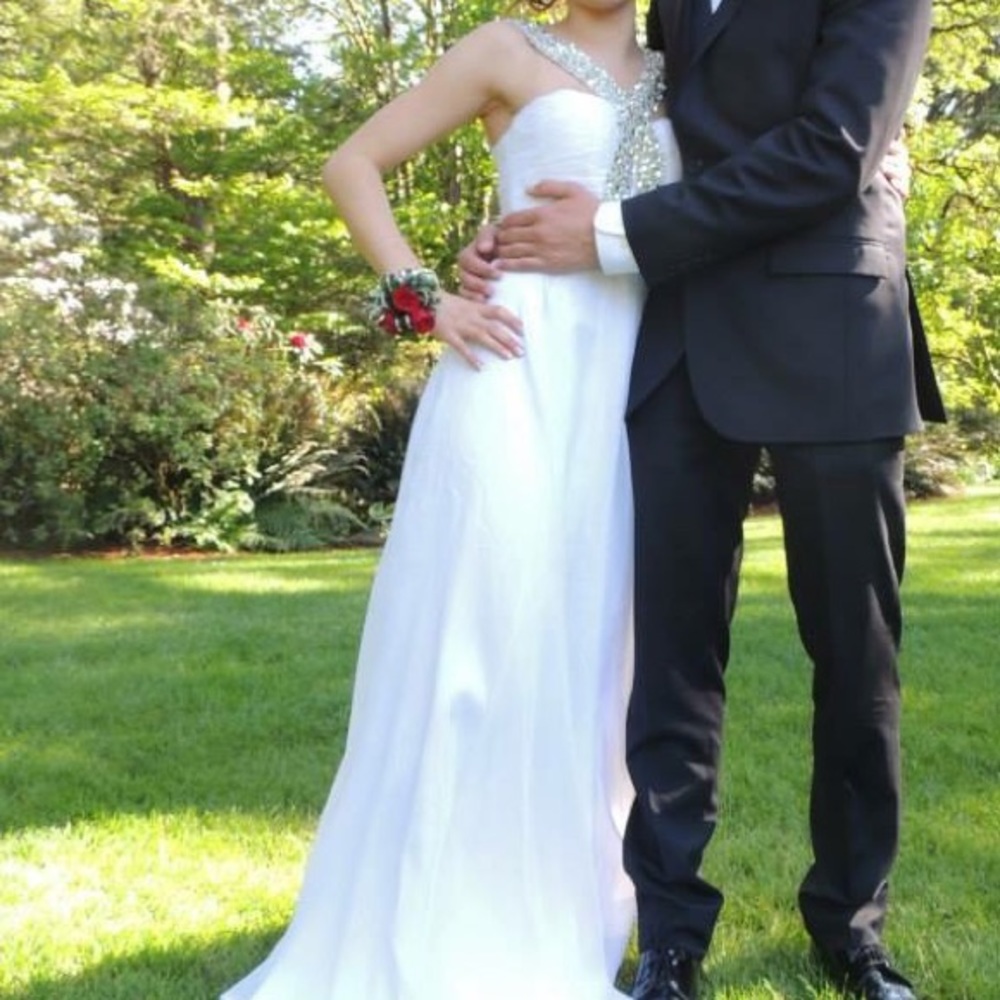 White Sherri Hill Prom Dress