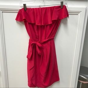 Amanda Uprichard Strapless Red Dress