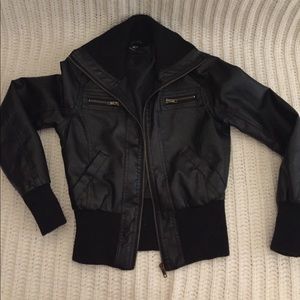 Black Faux Leather Jacket