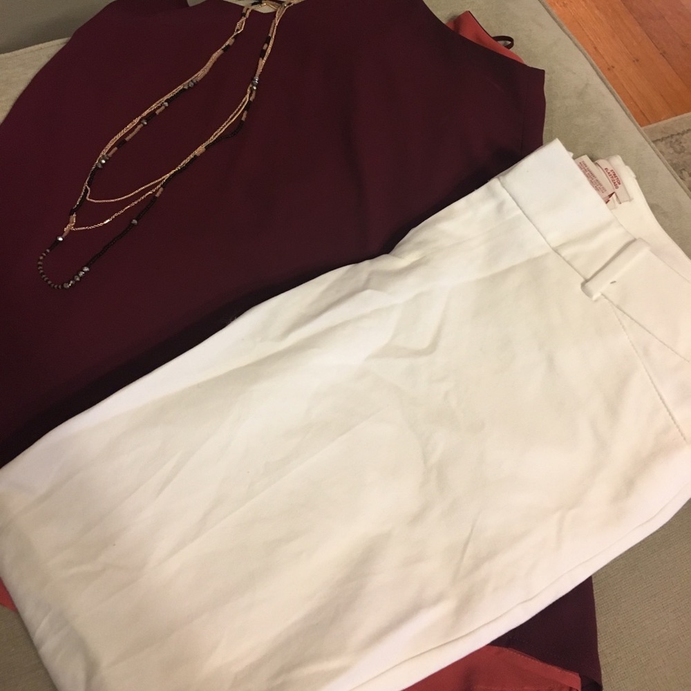 White ankle pants Merona size 10