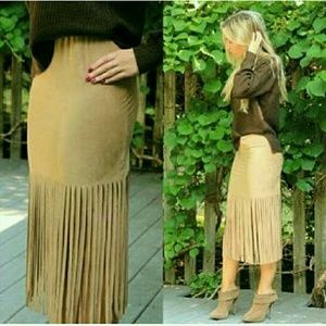 Caramel suede peep toe heels