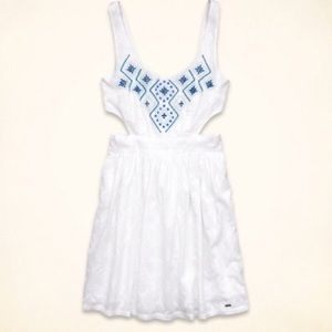Hollister Cut Out Embroidered Dress