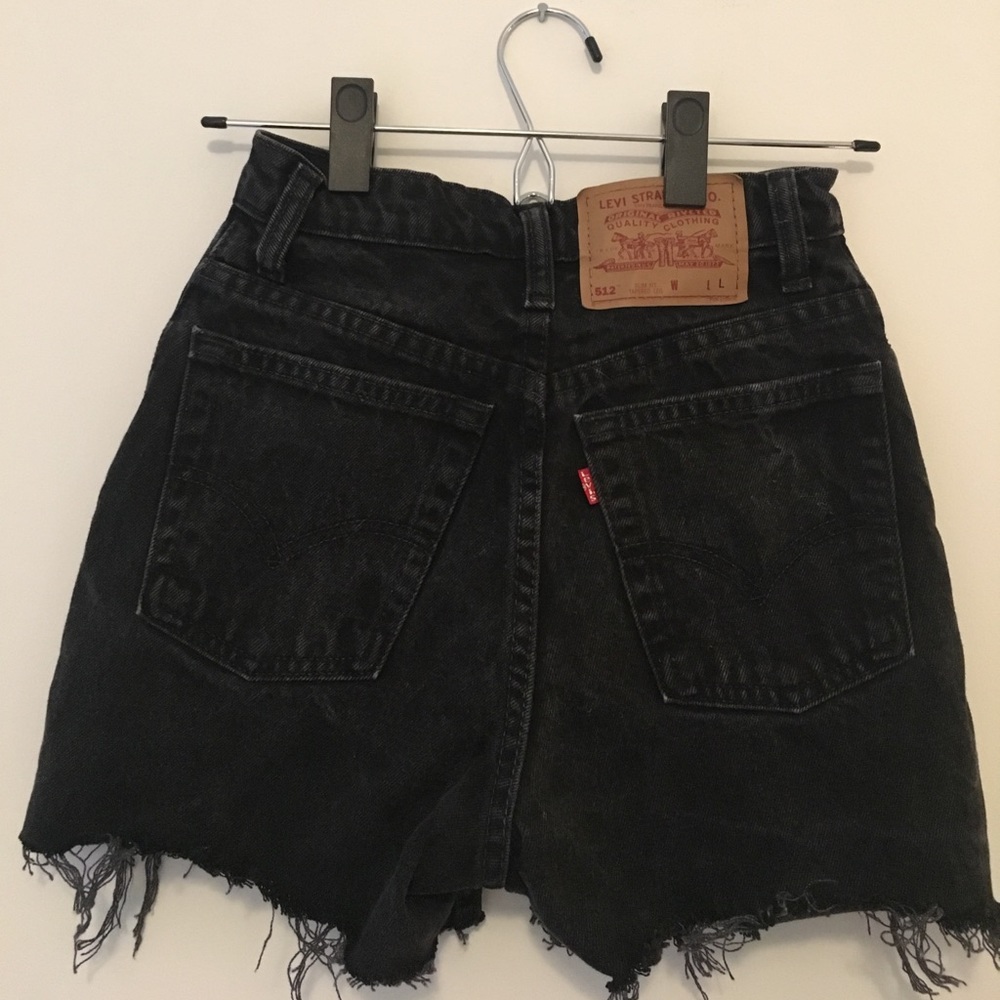 Sale! Levi's black High waisted jean shorts