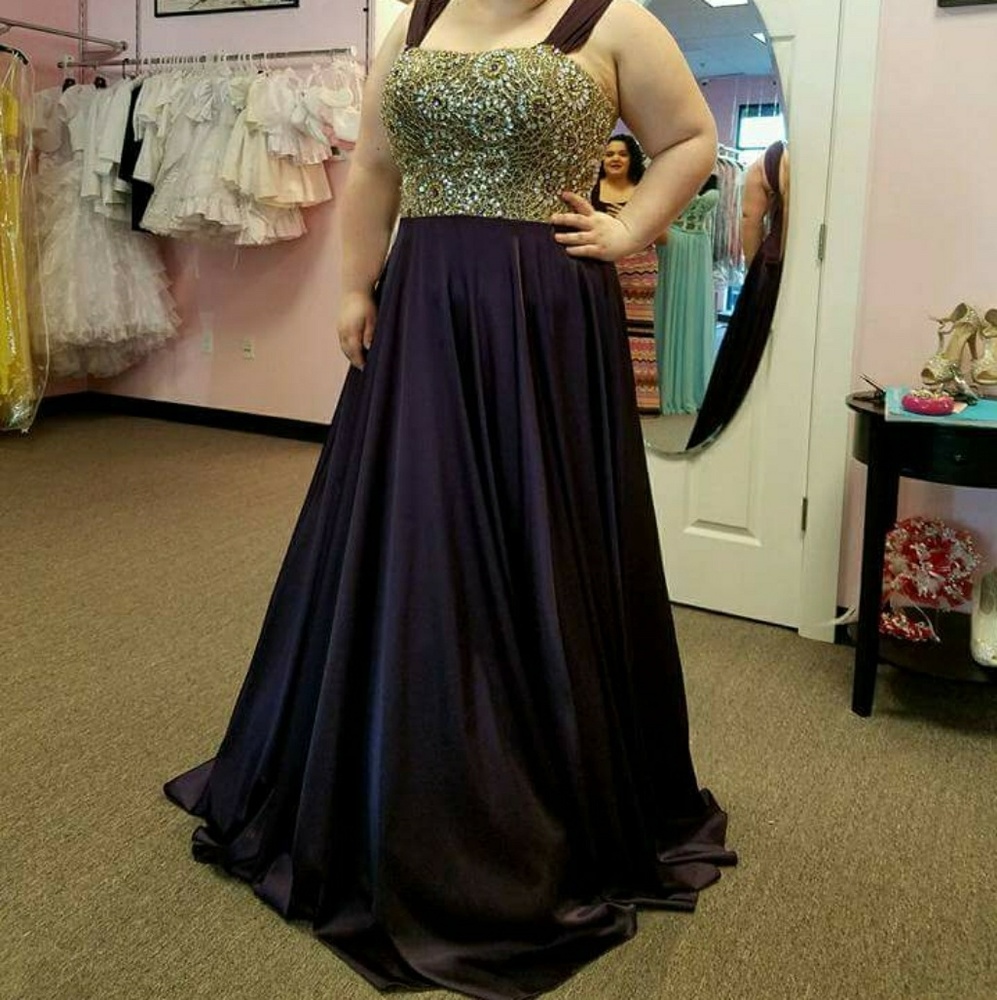 Eggplant prom dress